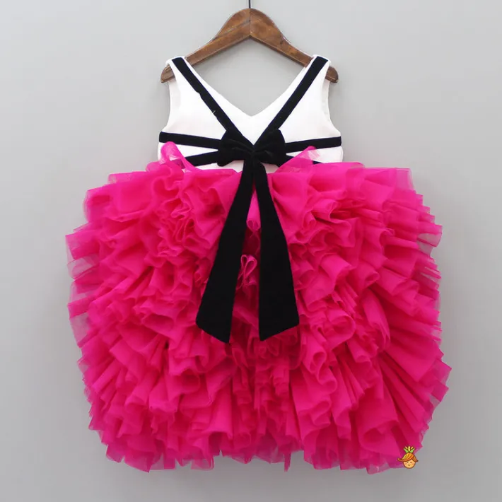 New Pin Tuck Detailed Ruffle Frilly Party Scuba Dress Dresses & Sets | Dresses