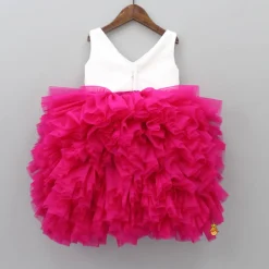 New Pin Tuck Detailed Ruffle Frilly Party Scuba Dress Dresses & Sets | Dresses