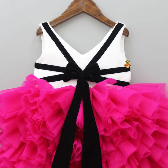 New Pin Tuck Detailed Ruffle Frilly Party Scuba Dress Dresses & Sets | Dresses