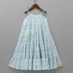 Outlet Pineapple Printed Tie Up Straps Flared Dress Dresses & Sets | Dresses