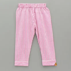 Online Pink And White Stripe Notch Collar Sleepwear BOY Sleep Wear | Sleepwear