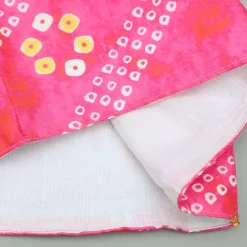 Clearance Pink Bandhani Printed Top And Lehenga With Dupatta Ethnic Wear | Lehengas & Ghagras