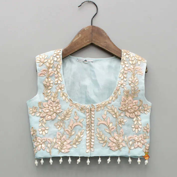 Discount Pink Brocade Top With Embroidered Jacket And Lehenga Ethnic Wear | Lehengas & Ghagras