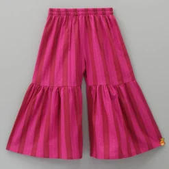 Hot Pink Checks Printed Kurti And Sharara Ethnic Wear | Palazzos & Shararas