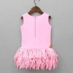Fashion Pink Dress With Detachable Flower Brooch Dresses & Sets | Dresses