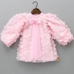 Best Pink Dress With Flower Embellishments Dresses & Sets | Dresses