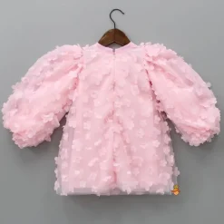 Best Pink Dress With Flower Embellishments Dresses & Sets | Dresses