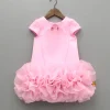 Fashion Pink Elegant Embellished Dress With Organza Flower Detail Dresses & Sets | Dresses