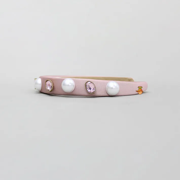 Fashion Pink Embellished Hairband Hair Accessories | Hair Bands