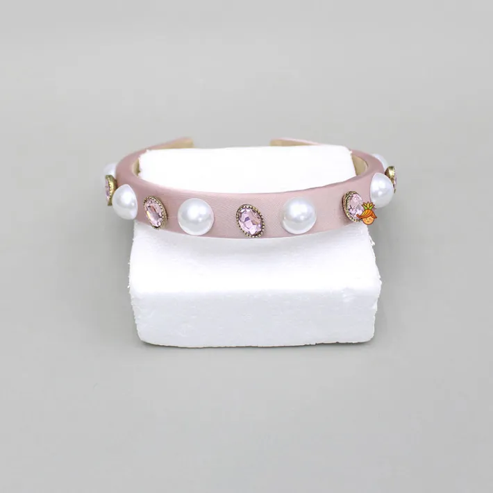 Fashion Pink Embellished Hairband Hair Accessories | Hair Bands
