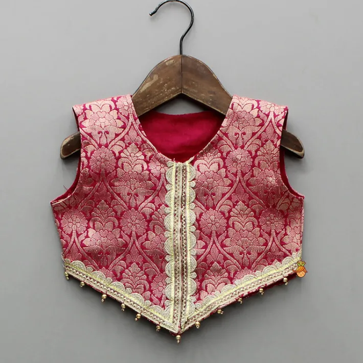 New Pink Embelllished Top And Embroidered Palazzo With Dupatta Ethnic Wear | Palazzos & Shararas