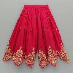 New Pink Embelllished Top And Embroidered Palazzo With Dupatta Ethnic Wear | Palazzos & Shararas