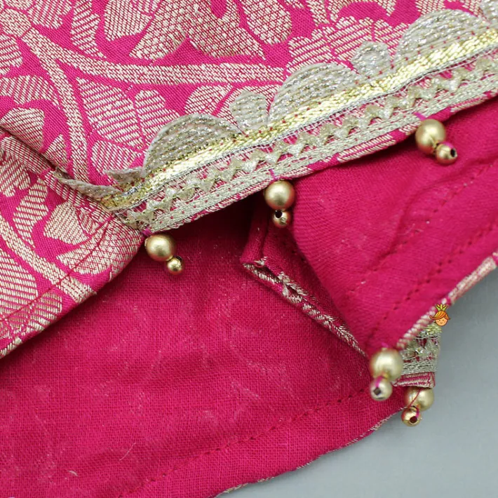 New Pink Embelllished Top And Embroidered Palazzo With Dupatta Ethnic Wear | Palazzos & Shararas