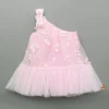Fashion Pink Embroidered And Artificial Butterflies Embellished Dress Dresses & Sets | Dresses