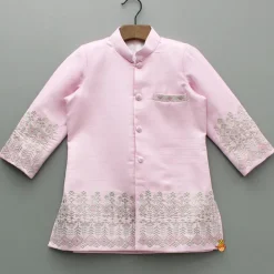 Hot Pink Embroidered Sherwani And Pyjama BOY Indian Ethnic Wear | Sherwani Sets