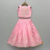 Hot Pink Embroidered Top And Lehenga Twinning Sets | Ethnic Wear