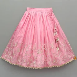 Hot Pink Embroidered Top And Lehenga Twinning Sets | Ethnic Wear