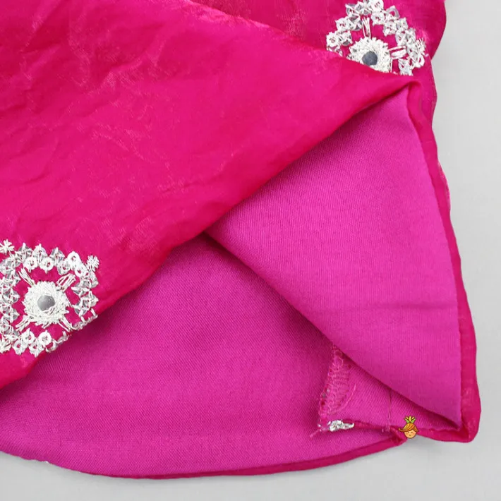 Outlet Pink Embroidered Top And Lehenga Ethnic Wear | Lehengas & Ghagras