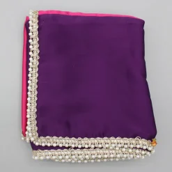 Best Pink Embroidered Top And Green Lehenga With Dupatta And Matching Potli Bag Ethnic Wear | Lehengas & Ghagras