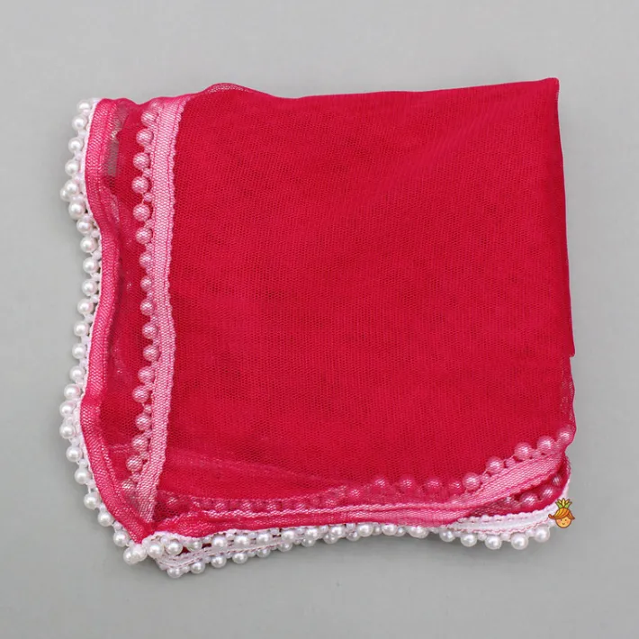 Outlet Pink Embroidered Top And Lehenga With Dupatta Ethnic Wear | Lehengas & Ghagras