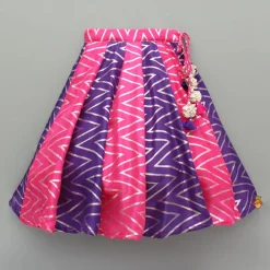 Discount Pink Embroidered Top With Colour Blocked Lehenga Ethnic Wear | Lehengas & Ghagras