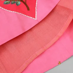 New Pink Floral Embroidered Top With Attached Pleated Dupatta And Lehenga Ethnic Wear | Lehengas & Ghagras