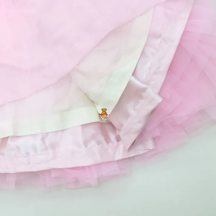 Outlet Pink Floral Printed And Pearl Detailed Gown With Detachable Trail Dresses & Sets | Gowns