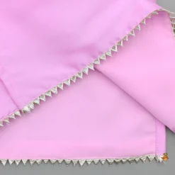 Fashion Pink Gota Lace Work Kurti And Salwar With Matching Dupatta Ethnic Wear | Churidars & Salwars