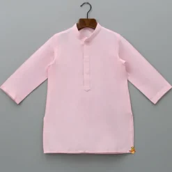New Pink Kurta With Hand Embroidered Floral Printed Jacket And Pyjama BOY Indian Ethnic Wear | Ethnic Sets