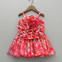 Sale Pink Multicolour Printed Strappy Dress Dresses & Sets | Dresses
