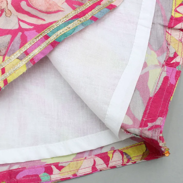 Outlet Pink Multicoloured Printed Kurti And Salwar With Dupatta Twinning Sets | Ethnic Wear
