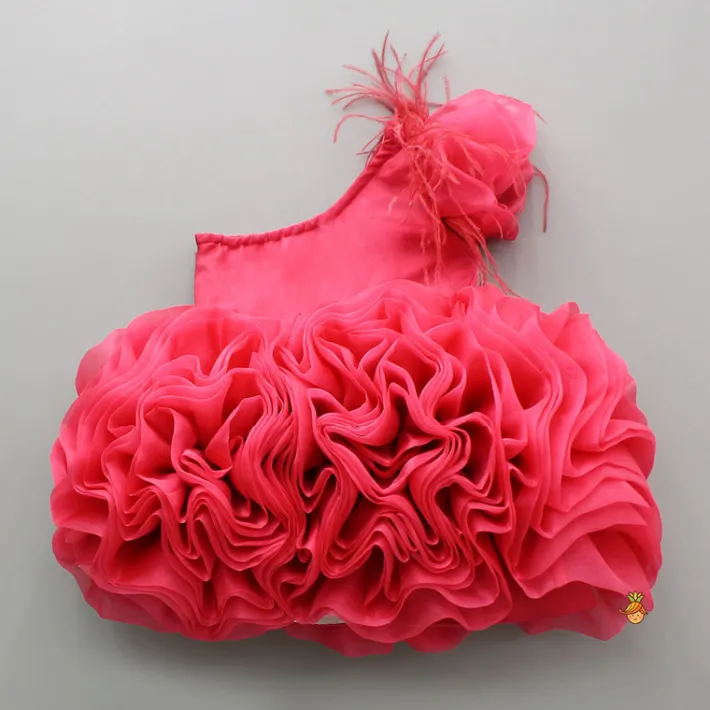 Sale Pink One Shoulder Embellished Dress Dresses & Sets | Dresses