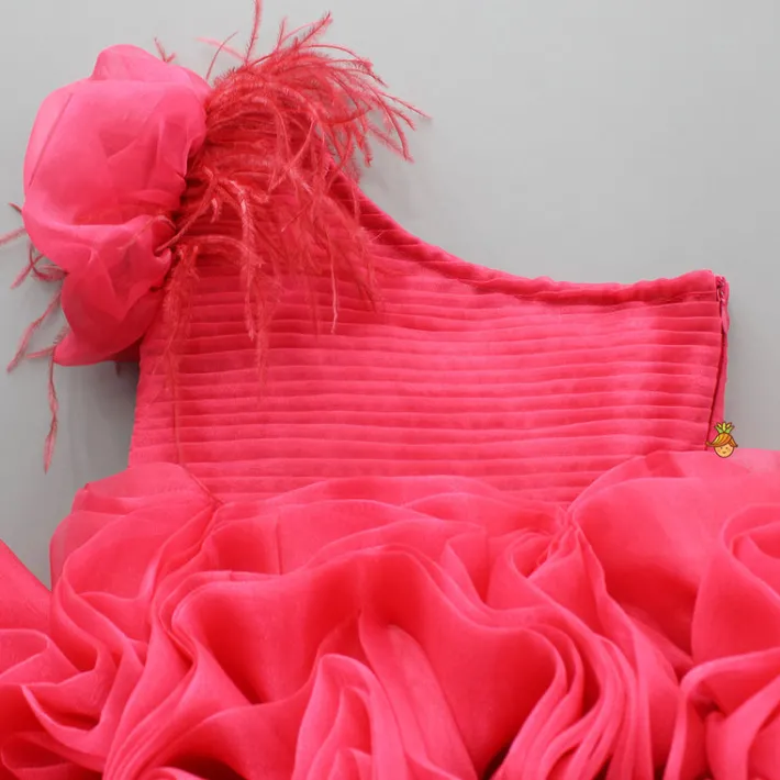 Sale Pink One Shoulder Embellished Dress Dresses & Sets | Dresses