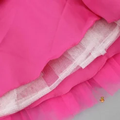 Discount Pink One Shoulder Ruffle Net Gown Dresses & Sets | Gowns