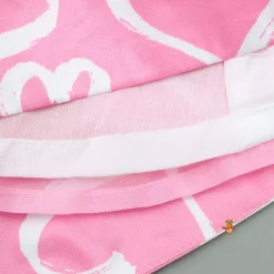 Outlet Pink Printed Smocked Top And High Low Skirt With Hairband Dresses & Sets | Sets