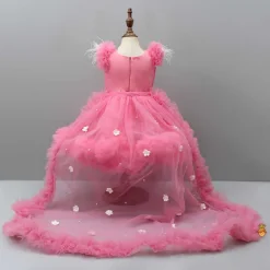 Clearance Pink Ruffle Dress With Matching Bow And Hairclip Dresses & Sets | Dresses