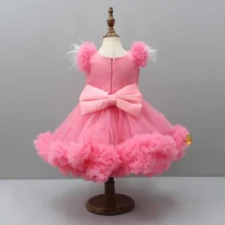 Clearance Pink Ruffle Dress With Matching Bow And Hairclip Dresses & Sets | Dresses