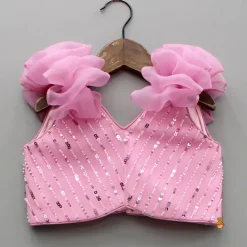 Best Pink Sequin Embellished Top With Lehenga Ethnic Wear | Lehengas & Ghagras