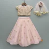 Discount Pink Shimmery Sequin Embroidered Top With Flared Lehenga And Matching Dupatta Ethnic Wear | Lehengas & Ghagras