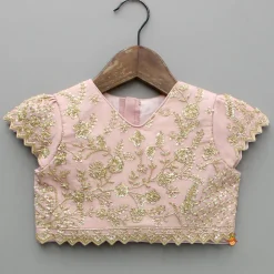 Discount Pink Shimmery Sequin Embroidered Top With Flared Lehenga And Matching Dupatta Ethnic Wear | Lehengas & Ghagras