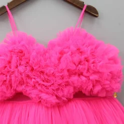 Clearance Pink Strappy Net Gown Dresses & Sets | Gowns