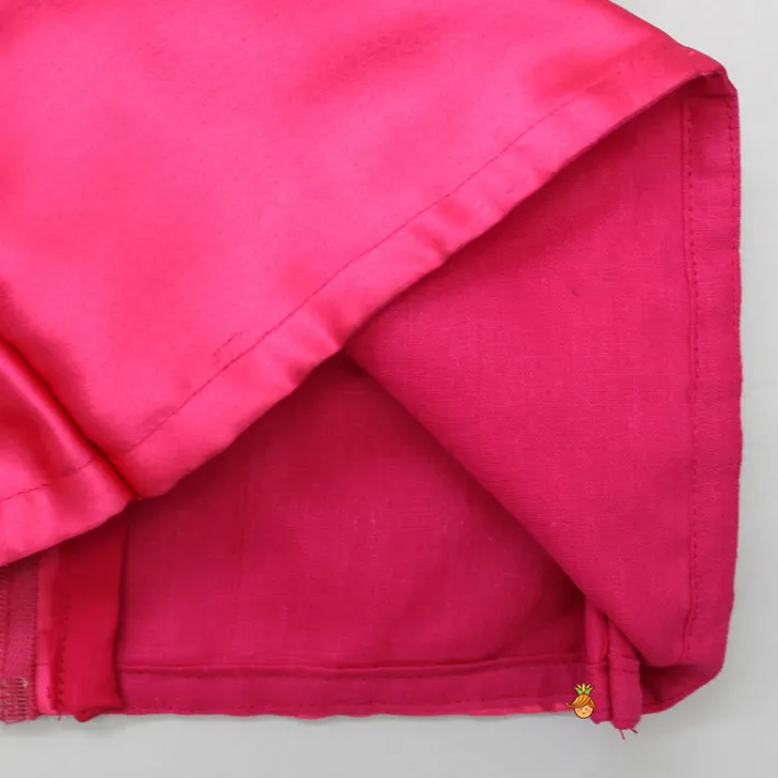 Online Pink Top With Asymmetric Stylish Cape And Palazzo Ethnic Wear | Palazzos & Shararas