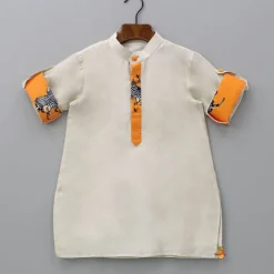 Sale Plain Kurta And Animal Printed Jacket With Dhoti BOY Indian Ethnic Wear | Ethnic Sets