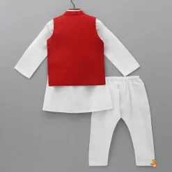 Best Plain Kurta And Thread Embroidered Jacket With Pyjama BOY Indian Ethnic Wear | Ethnic Sets