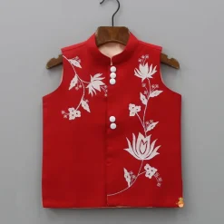 Best Plain Kurta And Thread Embroidered Jacket With Pyjama BOY Indian Ethnic Wear | Ethnic Sets