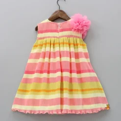 Best Pleated Crush Silk Multicolour Sleeveless Dress Dresses & Sets | Dresses