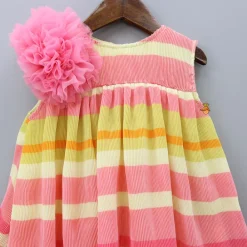Best Pleated Crush Silk Multicolour Sleeveless Dress Dresses & Sets | Dresses
