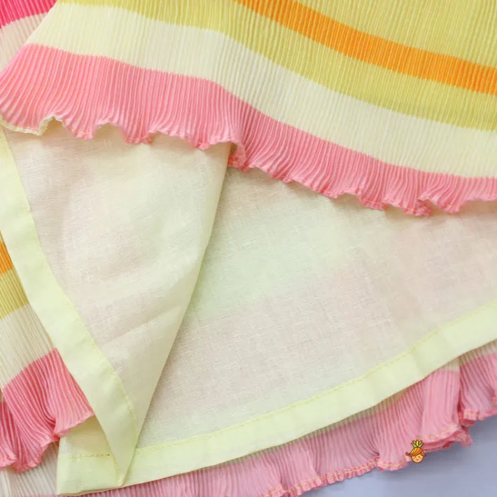 Best Pleated Crush Silk Multicolour Sleeveless Dress Dresses & Sets | Dresses