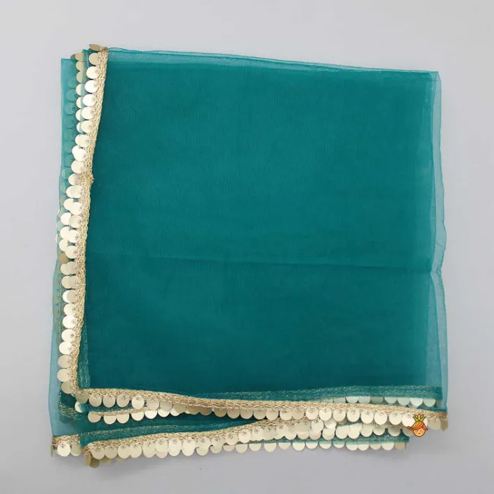 Outlet Pleated Green Top And Printed Lehenga With Sequins Lace Work Net Dupatta Ethnic Wear | Lehengas & Ghagras