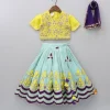 Online Pleated Neckline With Heavy Sequins Embroidered Top And Lehenga With Dupatta Ethnic Wear | Lehengas & Ghagras